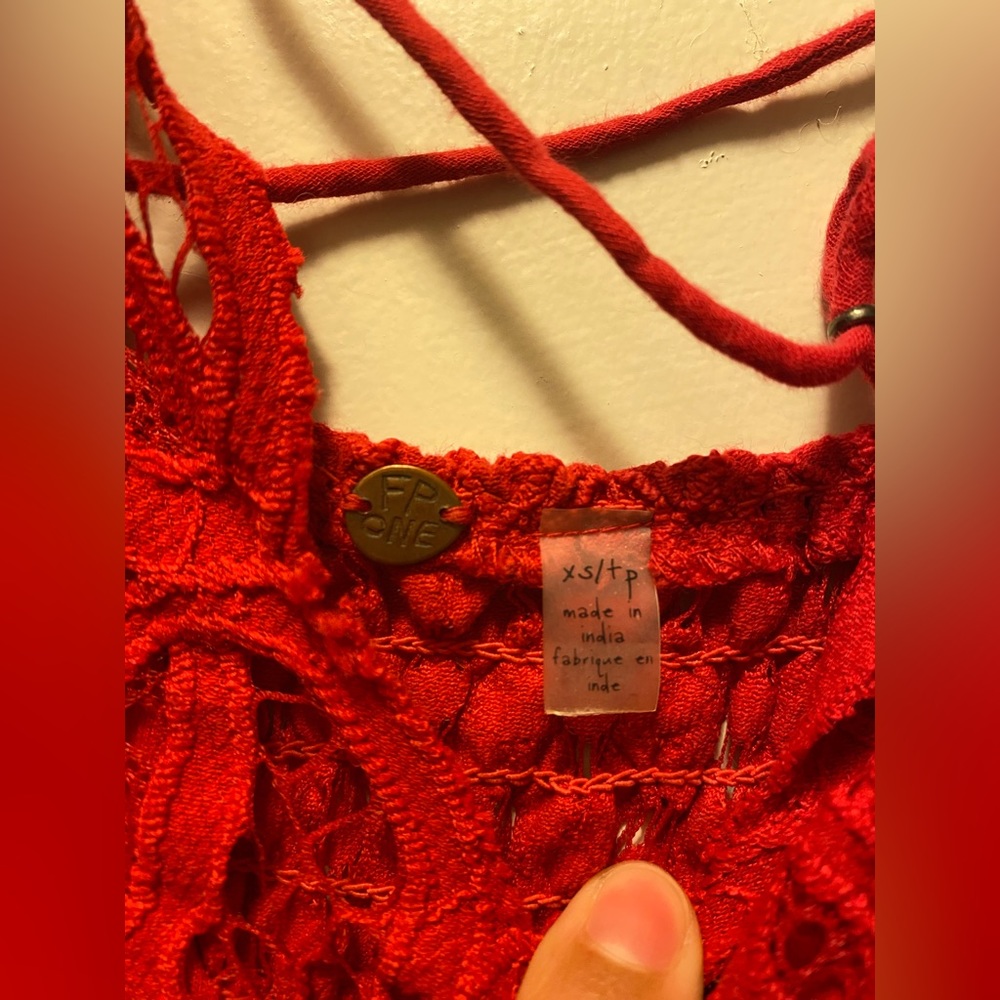 Long red Free People dress size S